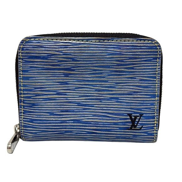 Louis Vuitton Coin Case Epi - Denim Zippy Coin Purse M61191 Blue Leather - Picture 1 of 4